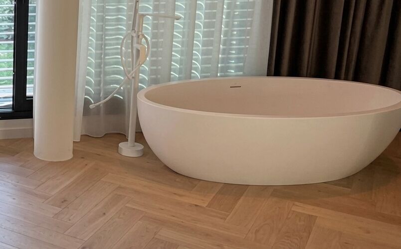 ME Floor Old Canvas Herringbone at French Riviera